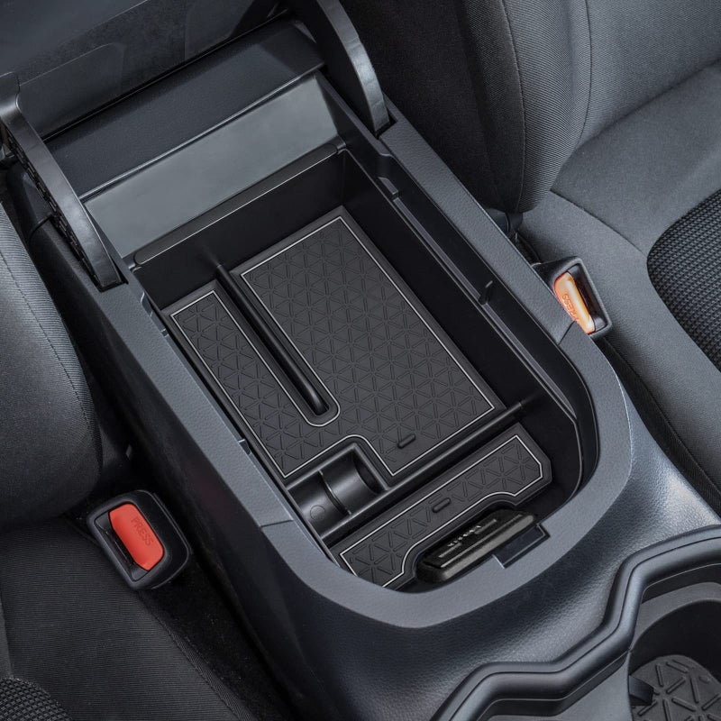 TOPINSTALL Gray Center Console Tray Compatible with Toyota RAV4 2019-2024 2025 Accessories, Armrest Box Organizer Insert ABS Plastic Storage Box - Image 2